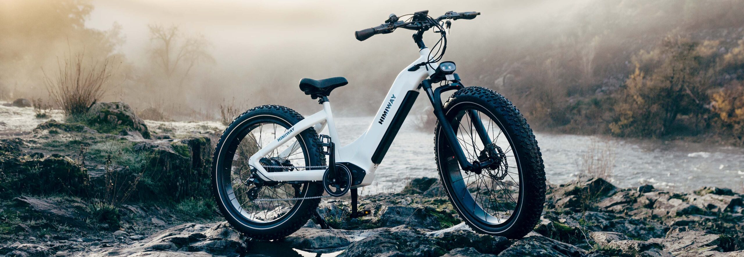 Electric Bike on Rocks Crossing River 1